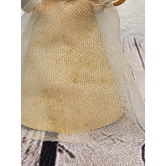 Vintage Angel Tree Topper Wings Yarn Hair Yuletide 1950's 7" - Picture 2 of 6